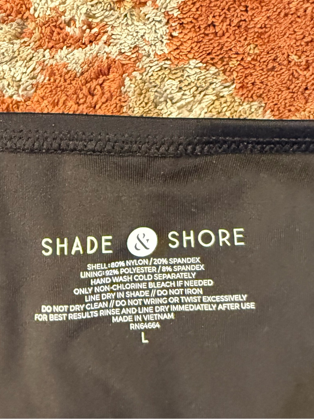 Shade & Shore Black Bikini Bottom with Subtle Logo - Picture 2 of 2
